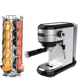 CAFETERA ESPRESSO QUANTA 5EN1 QTCME35 STRAVAGANTE PLUS 220V-PT INOX + REGALO SOPORTE DE CAPSULAS DOLCE GUSTO